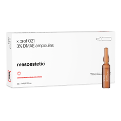 MESOESTETIC x.prof 021 DMAE 3% : Traitement Raffermissant et Liftant pour Peaux Matures | 20 ampoules de 5ml