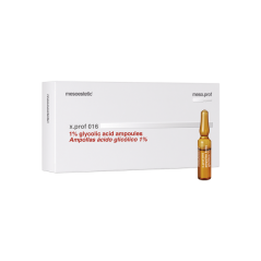 MESOESTETIC x.prof 016 glycolic acid 1% : Soin Exfoliant Doux pour une Peau Lisse et Éclatante | 20 ampoules de 2ml