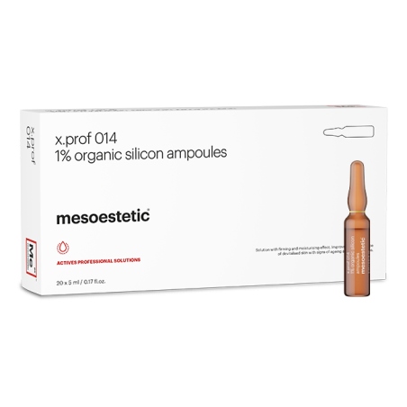 MESOESTETIC x.prof 014 organic silicon 1% : Soin Raffermissant et Anti-Âge pour une Peau Jeune et Élastique | 20 ampoules de 5ml