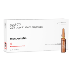 MESOESTETIC x.prof 013 organic silicon 0.5% : Solution Raffermissante et Anti-Âge pour Revitaliser la Peau | 20 ampoules de 5ml