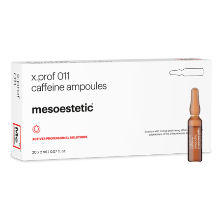 MESOESTETIC x.prof 011 caffeine : Solution Lipolytique Anti-Cellulite pour un Remodelage Corporel Ciblé | 20 ampoules de 2ml