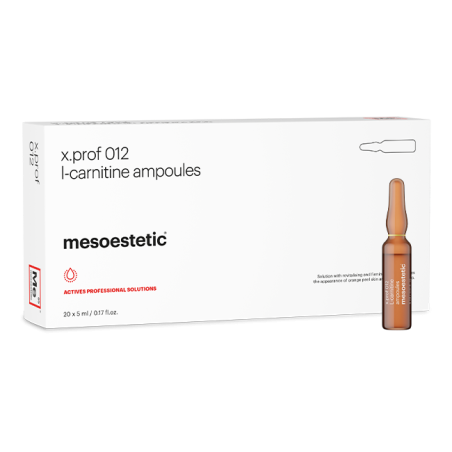 MESOESTETIC x.prof 012 L-carnitine : Solution de Mésothérapie pour la Réduction des Graisses Localisées | 20 ampoules de 5ml